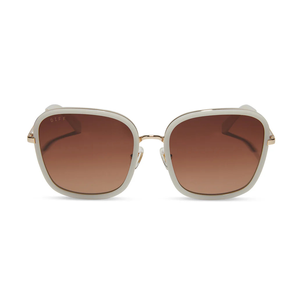 GENEVIVE - MERINGUE + BROWN GRADIENT SUNGLASSES | DIFF Eyewear
