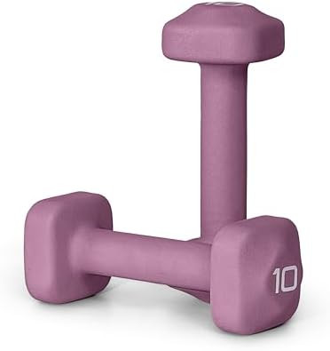 Tone Fitness Neoprene Dumbbell Weight Pairs with Anti-Roll Square Head | Multiple Options | Amazon (US)