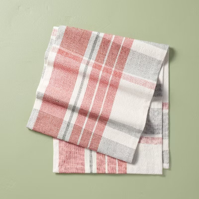14"x72" Festive Plaid Christmas Table Runner Red/Green/Cream - Hearth & Hand™ with Magnolia | Target