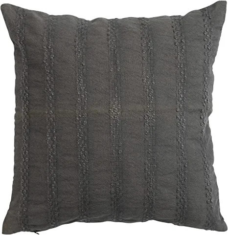 Amazon.com: Bloomingville Woven Cotton, Charcoal Pillow Covers, 18" L x 18" W x 0" H, Black : Hom... | Amazon (US)