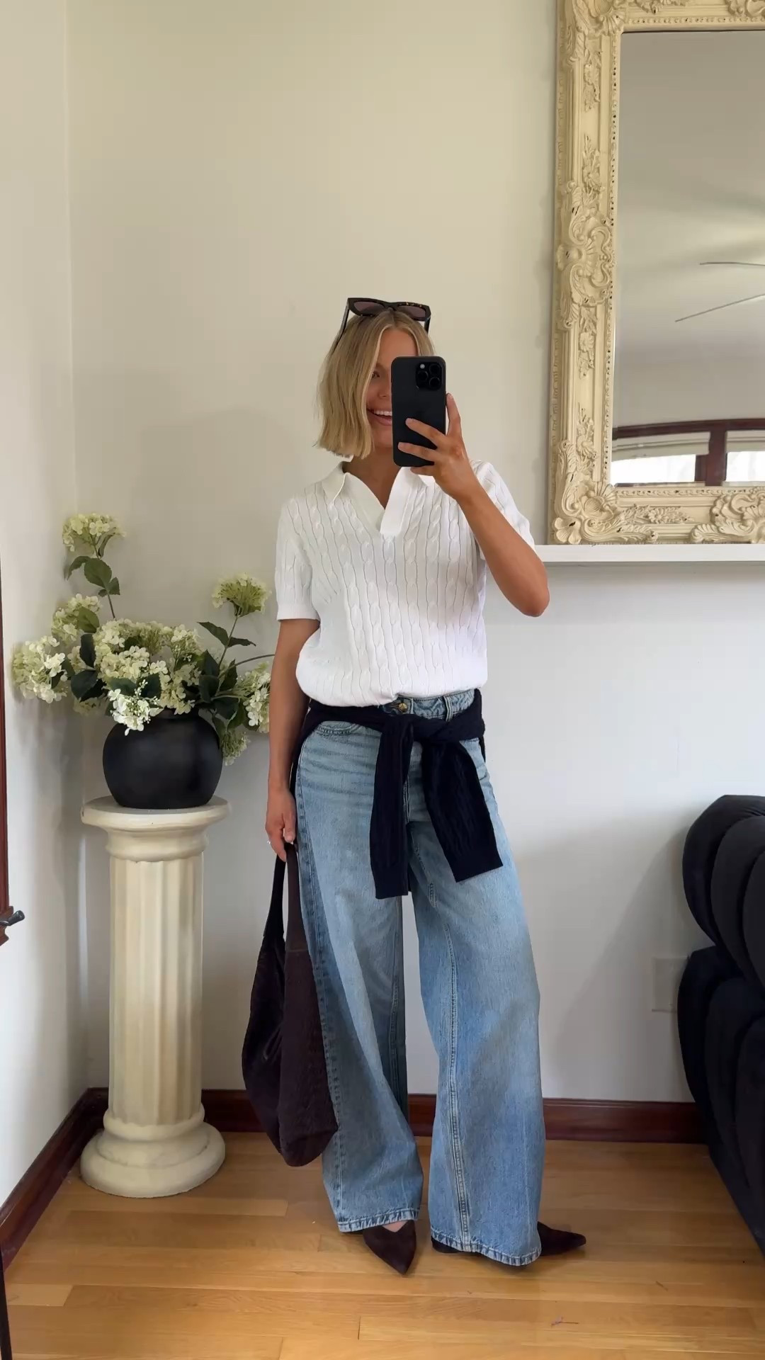 Linking up all of my current fave cable knits for spring from @tommyhilfiger. Sizing below: 
White polo: Medium
Blue vest: Medium
Grey long sleeve: Small 
#tommyfamily #ad
