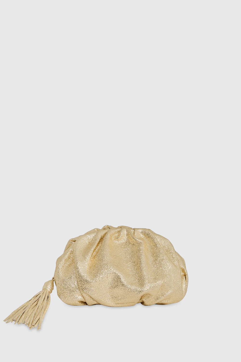 Rebecca Minkoff Ruched Clutch Bag In Gold | Rebecca Minkoff