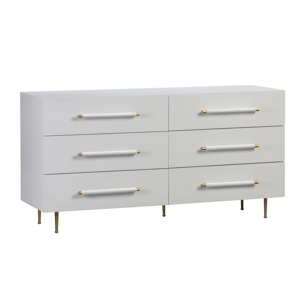 TOV Furniture Trident White 6 Drawer Dresser | Walmart (US)