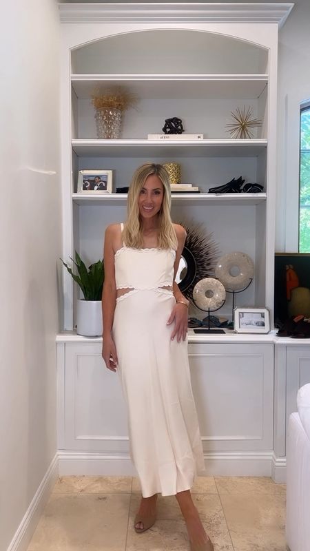 This ivory scalloped stunner is THE perfect summer midi dress. 

#LTKStyleTip #LTKFindsUnder100
