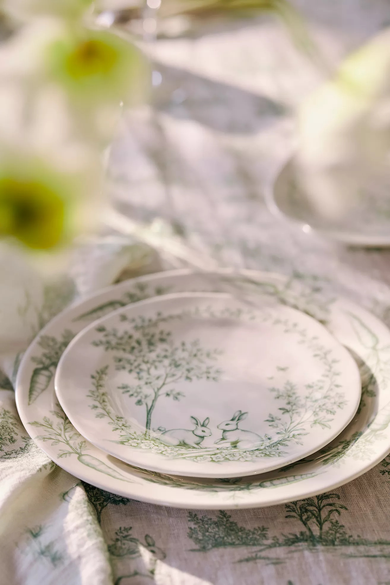 Bunny Toile Stoneware Side Plate | Anthropologie (US)