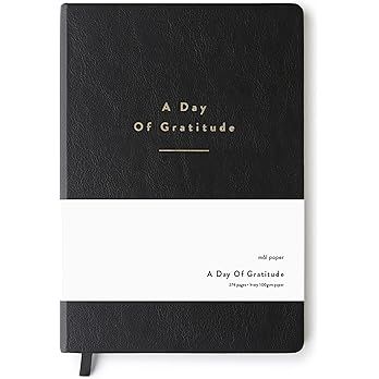 Mål Paper Daily Gratitude Journal - Black PU Leather Hardback | 6 Month Undated Diary | Affirmat... | Amazon (UK)