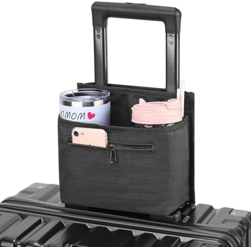 ZHCHG Luggage Travel Cup Holder Attachment for Suitcase Drink Carrier Caddy, Coffee Mug and Tumbl... | Amazon (US)