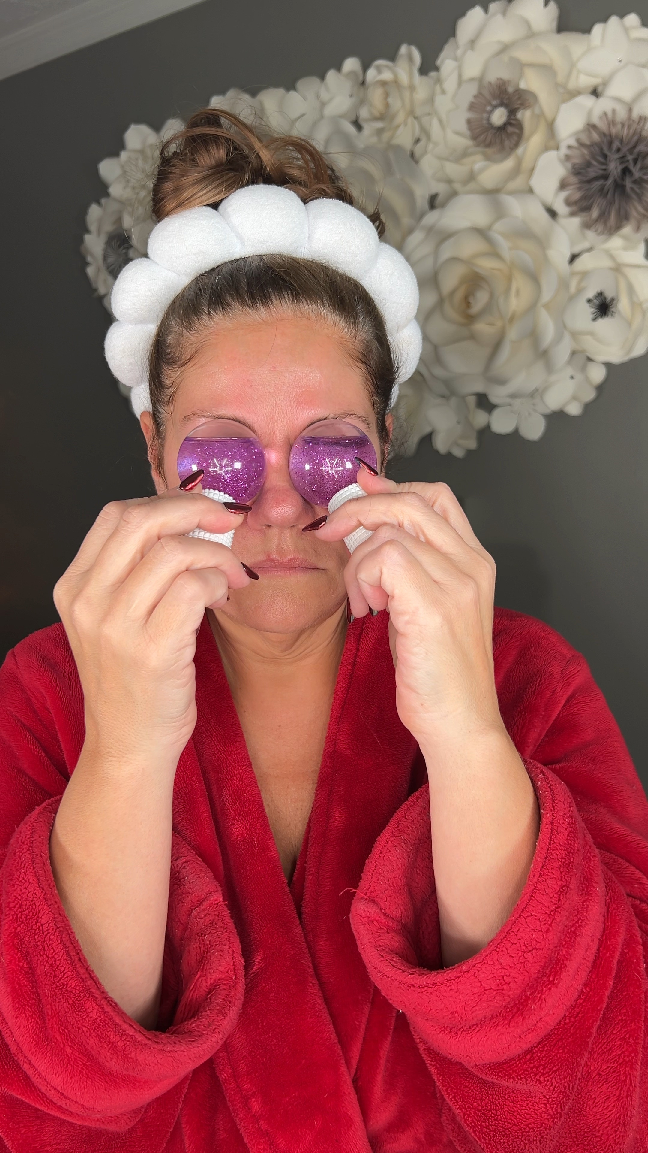 Ice Globes are perfect for depuffing, relieving sinus pressure and lymphatic drainage around the eye wares.  They can be used on the entire face, but my fav application is fresh out of my skin care fridge and rolling my eyes with them.  Even better if I have my depuffing eye masks too!  They give straight Ooo-La-La vibes for pennies! 

#LTKbeauty