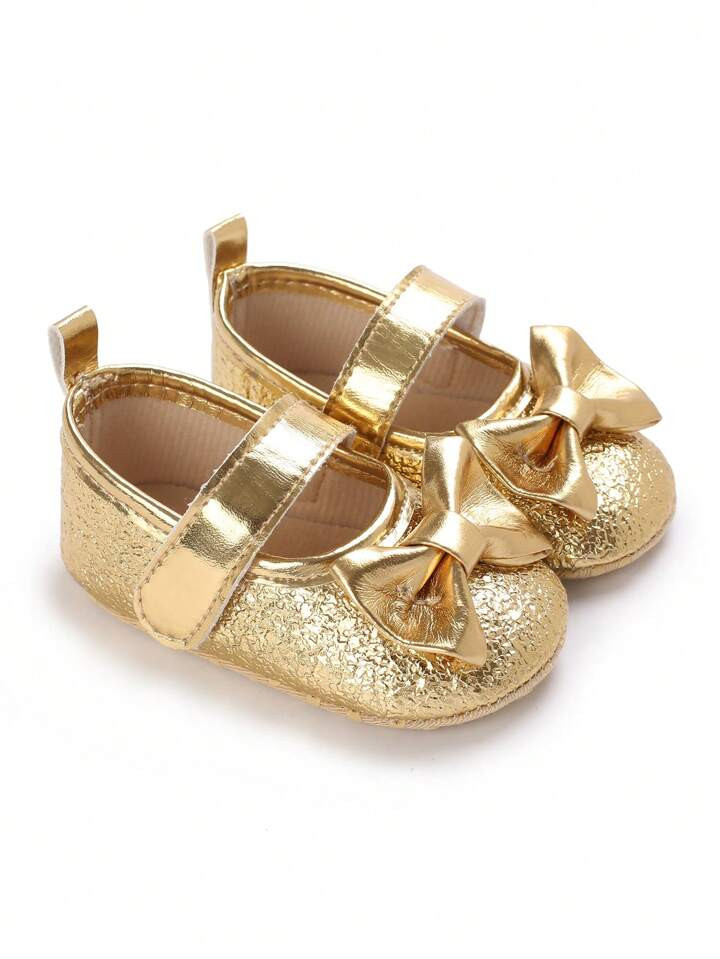 0-18 Months Newborn Baby Girl Cute Pu Winter Princess Shoes, Soft Sole Comfortable Walking Shoes | SHEIN