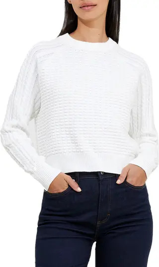 Mozart Mixed Stitch Cotton Sweater | Nordstrom