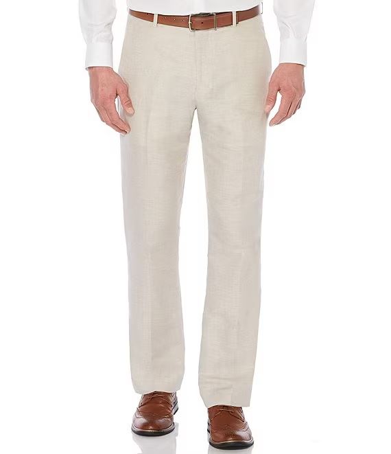 Linen Cotton Herringbone Suit Separates Pants | Dillard's