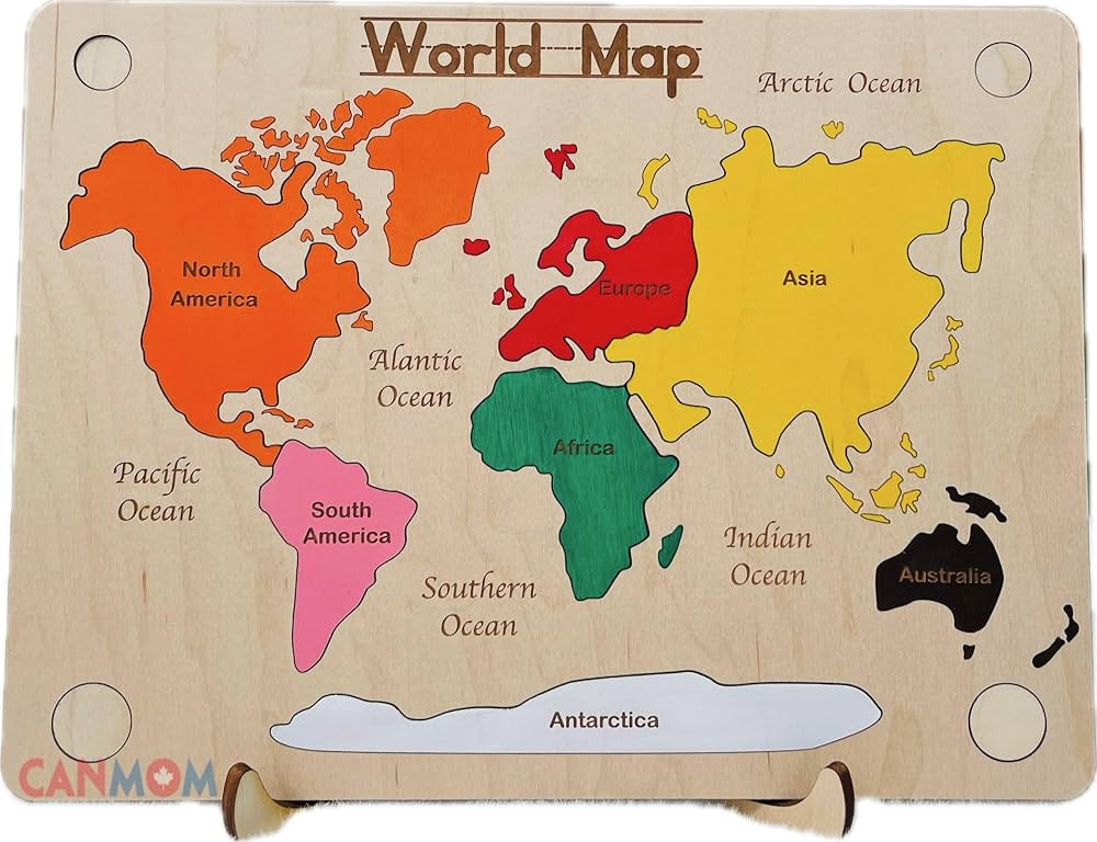 Montessori continent world map puzzle | Amazon (US)