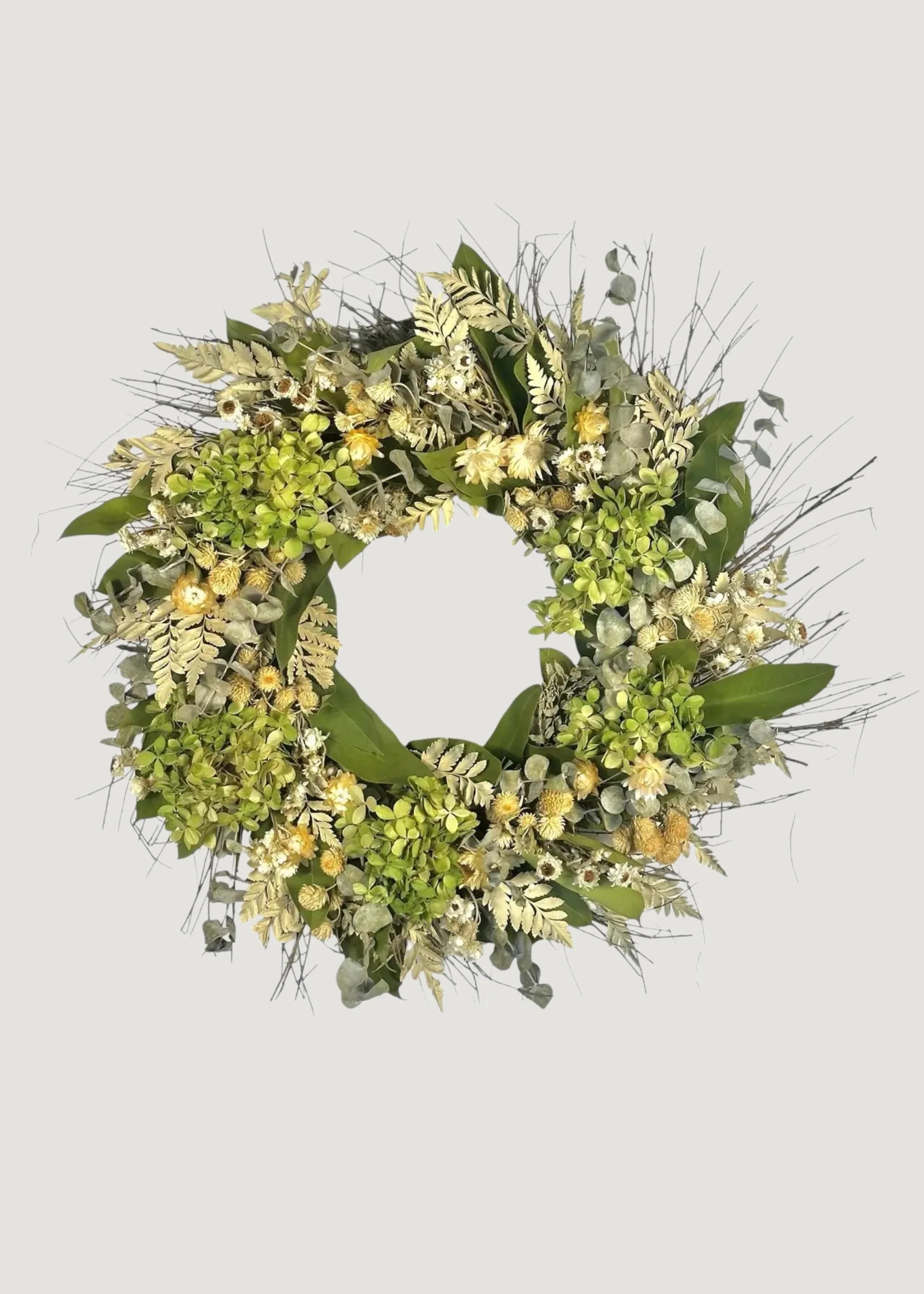 Dried Hydrangea Wreath | Natural Floral Wreaths | Afloral | Afloral