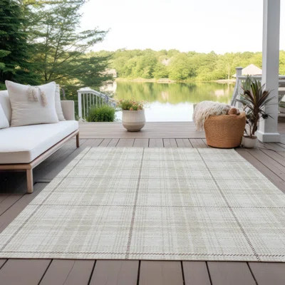 Machine Washable Indoor/Outdoor Chayden ACN993 Ivory Rug | Wayfair North America