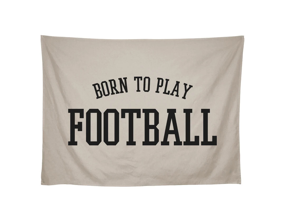 Sports Flag Banner, Born to Play Football, Sports, Kids Room Decor, Motivational, Sports Kids, Vi... | Etsy (US)