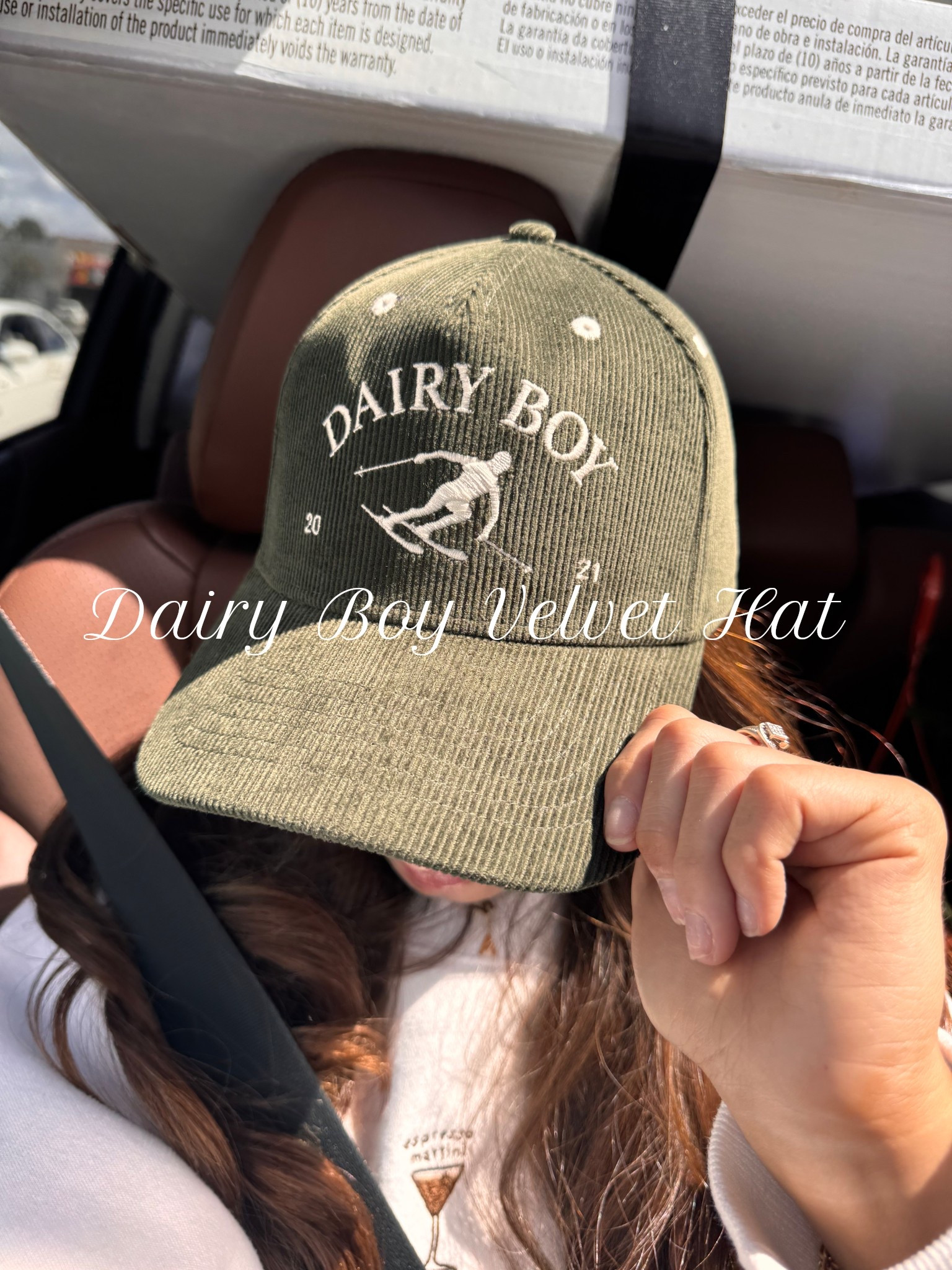 Dairy Boy Velvet Hat for fall! ✨🍂 
#fall #green #velvet 

#LTKSaleAlert #LTKActive #LTKTravel
