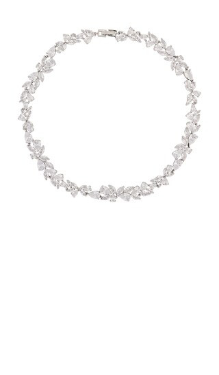 Fallen Leaf Tennis Necklace in Silver | Revolve Clothing (Global)