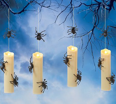 Hanging Spider LED String Lights - Set Of 4 | Pottery Barn (US)