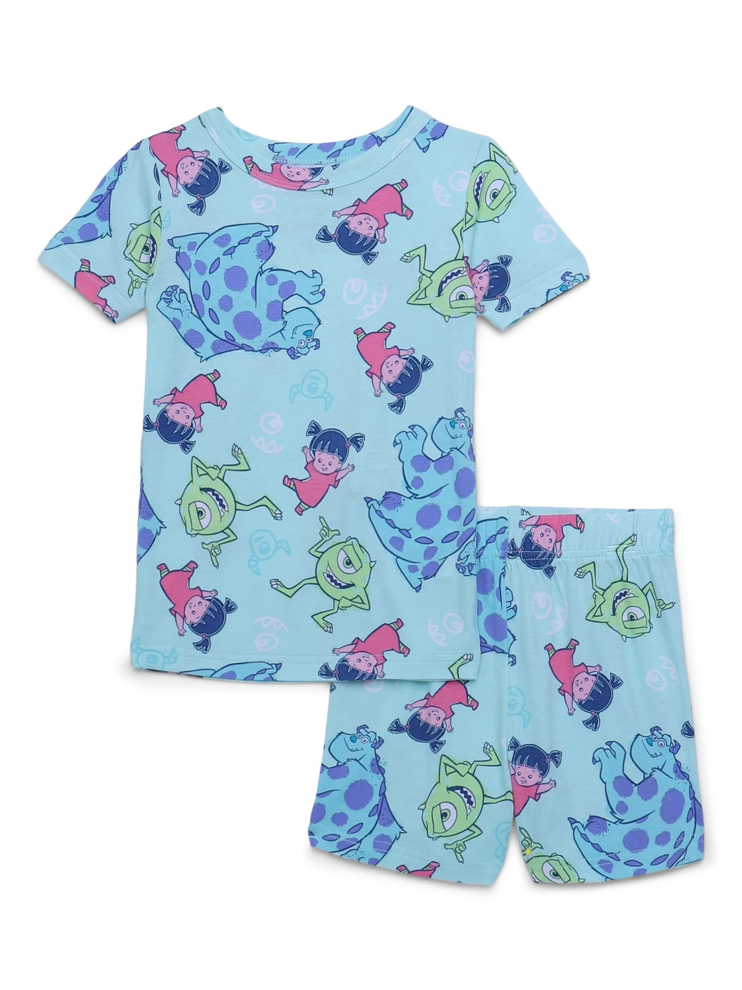 Character Toddler Tee and Shorts Viscose Pajama Set, 2-Piece, Sizes 12M-5T - Walmart.com | Walmart (US)