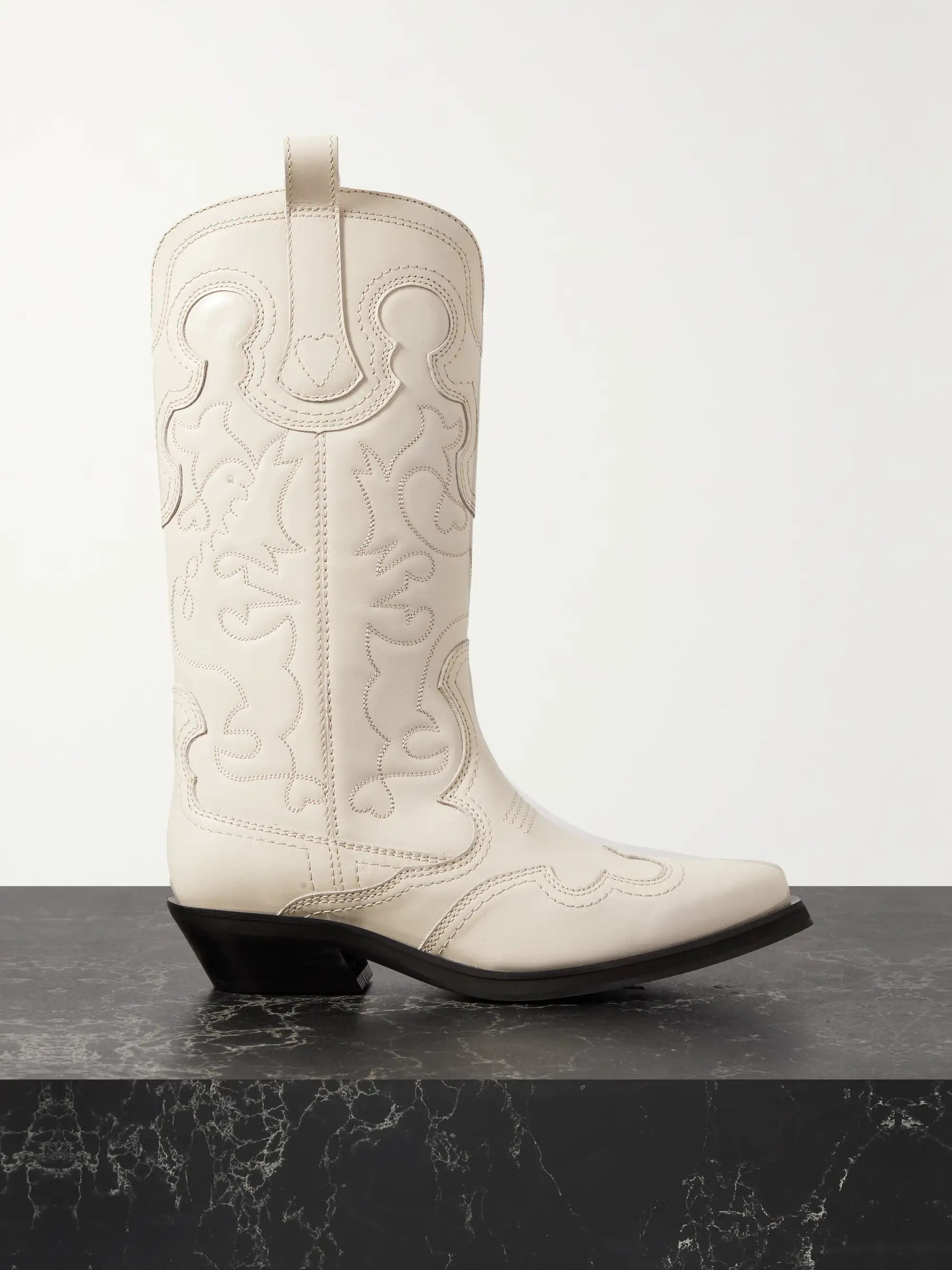 Embroidered leather cowboy boots | NET-A-PORTER (UK & EU)