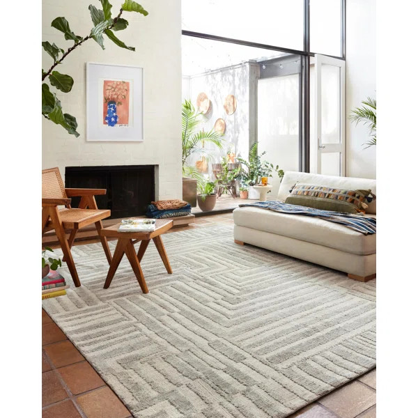Yeshaia Geometric Gray Area Rug | Wayfair North America