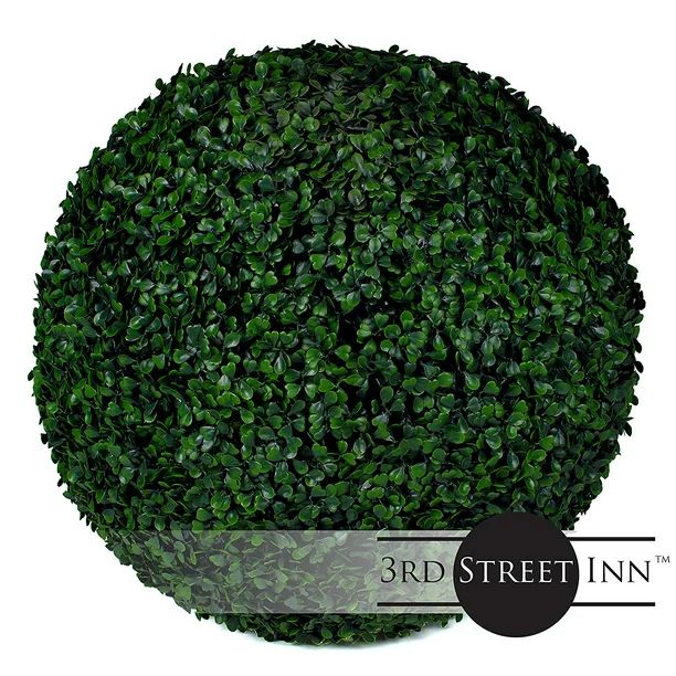 3rd Street Inn Boxwood Topiary Ball - 19" Artificial Topiary Plant - Wedding Decor - Indoor/Outdo... | Walmart (US)