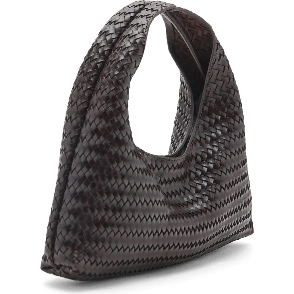 MANGO Braided Leather Handbag in Chocolate at Nordstrom | Nordstrom