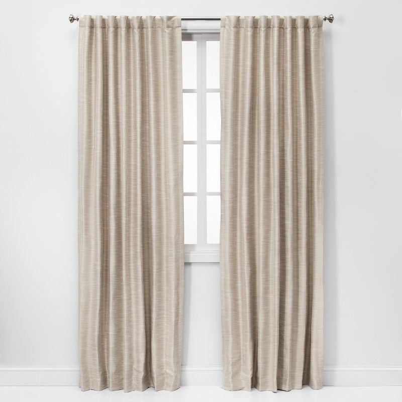 1pc Room Darkening Faux Silk Window Curtain Panel - Threshold™ | Target