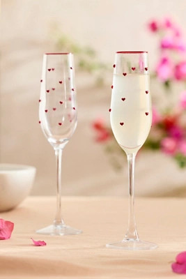 Heart Confetti Flutes, Set of 2 | Anthropologie (US)
