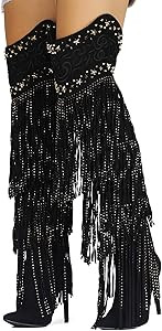 Cape Robbin High Tide Cowboy Over The Knee Boots Women, Western Cowgirl Boots, Fashion Dress Frin... | Amazon (US)