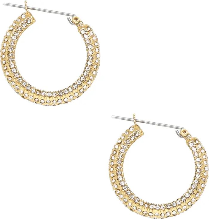 Crystal Embellished Hoop Earrings | Nordstrom