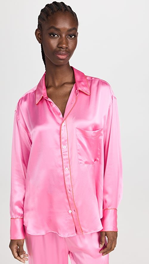 Maison Essentiele Core Shirt with Contrast Piping | SHOPBOP | Shopbop