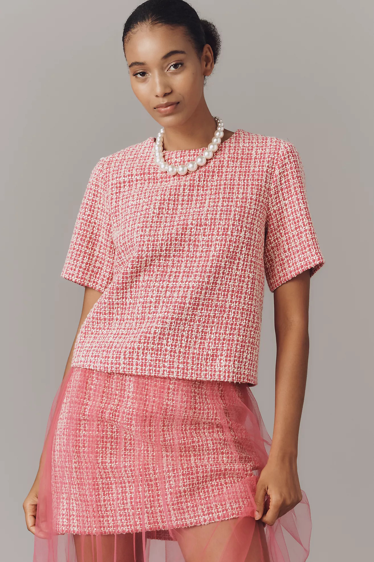 Maeve Tweed Short-Sleeve Top | Anthropologie (US)