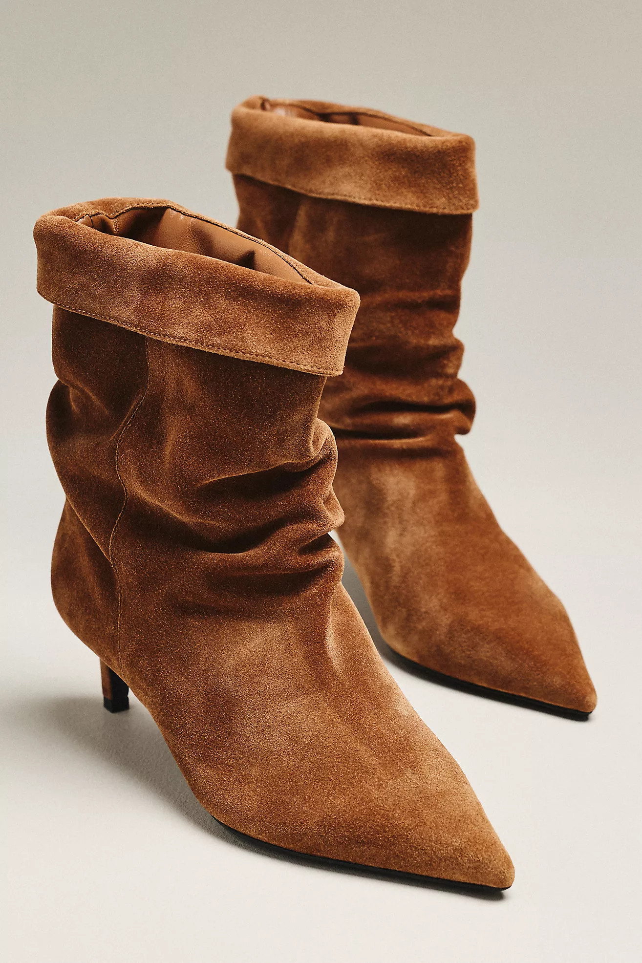 Black Suede Studio Marty Scrunch Boots | Anthropologie (US)