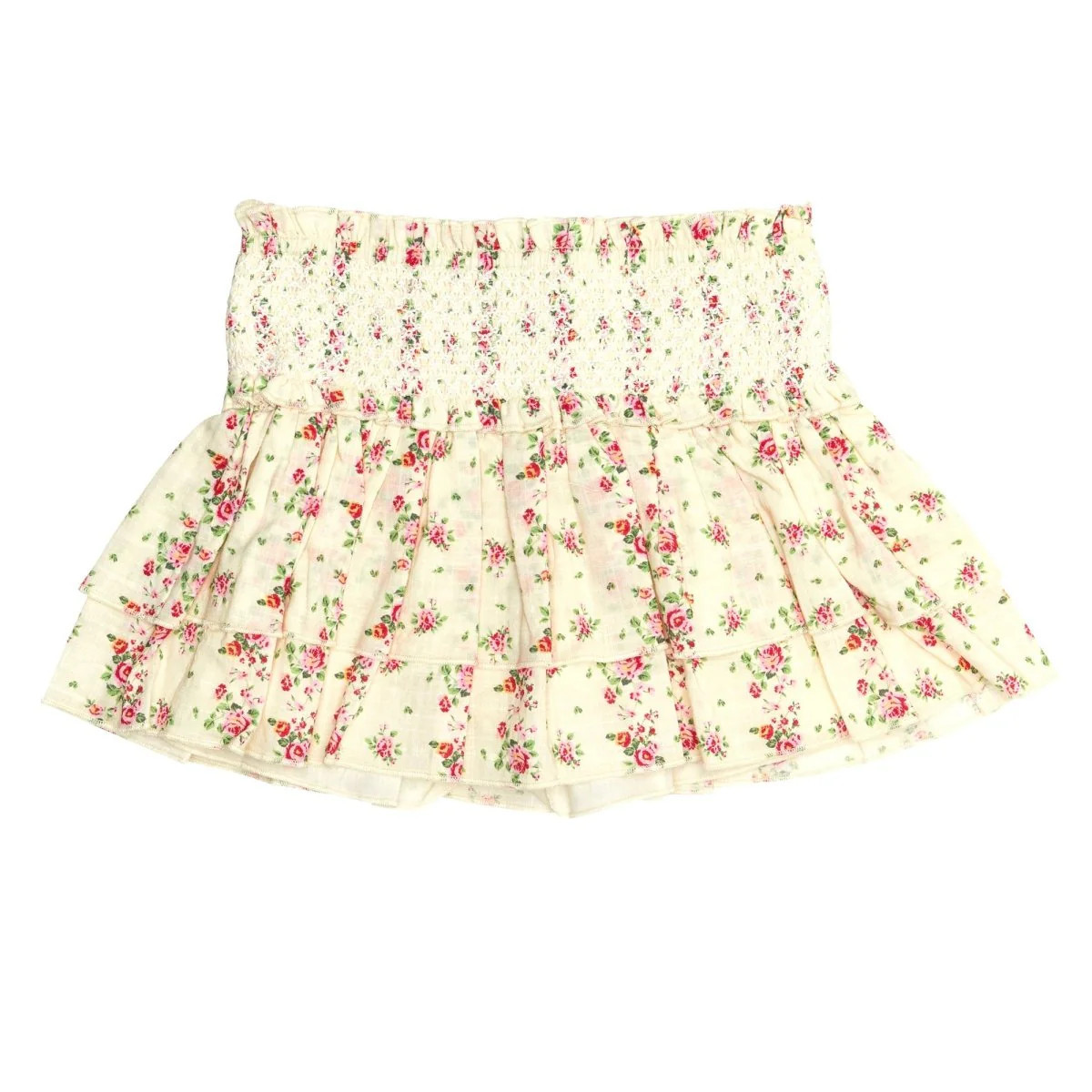 DOMINIQUE SHABBY CHIC FLORAL SKORT 12 / IVORY | Mini Dreamers 
