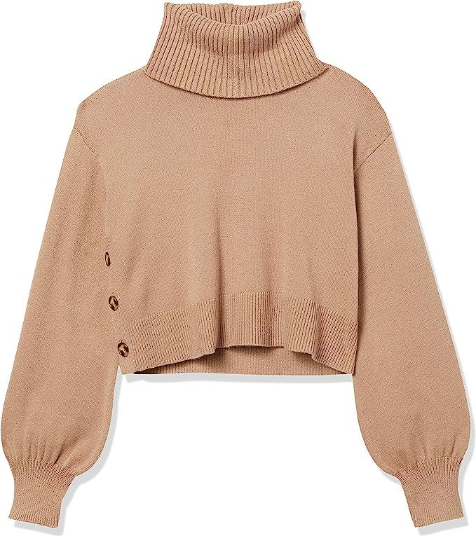 The Drop womens @lucyswhims Side Button Cropped Turtleneck Sweater | Amazon (CA)