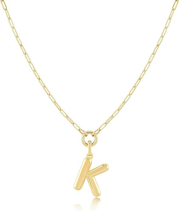 Jewelry Atelier Gold-Filled Initial Necklace for Women – Layered Initial Necklace with A-Z Pend... | Amazon (US)