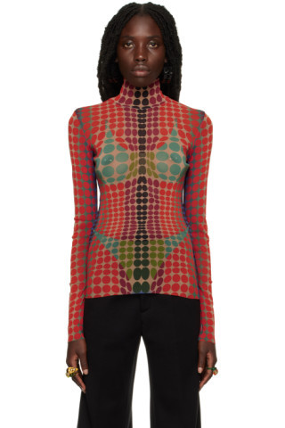 Jean Paul Gaultier - Orange Dots Turtleneck | SSENSE