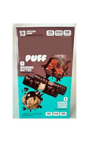 Puff Bar Collagen Protein Mixed Box, Brownie Batter, Cookie Dough Flavors | Amazon (US)