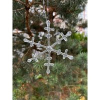 Clear Glass Snowflake - Handmade Christmas Ornament | Etsy (US)