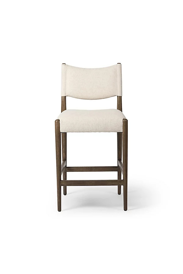 Jayla Performance Linen Counter Stool | Anthropologie (US)