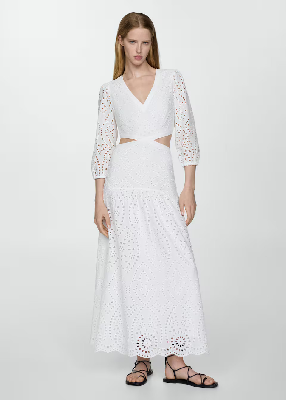 Embroidered cotton dress -  Women | Mango USA | MANGO (US)