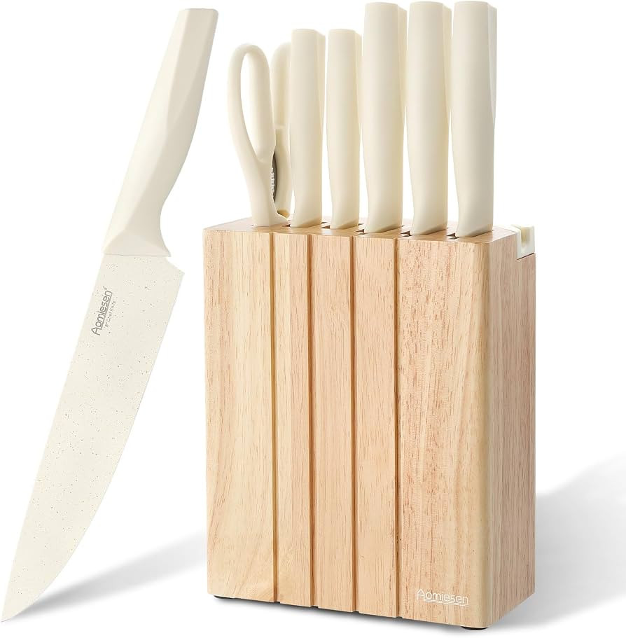 Premium Quality 8-Piece Knife Set with Block, Lightweight and Strong, \ufeff Ergonomic Handles fo... | Amazon (US)
