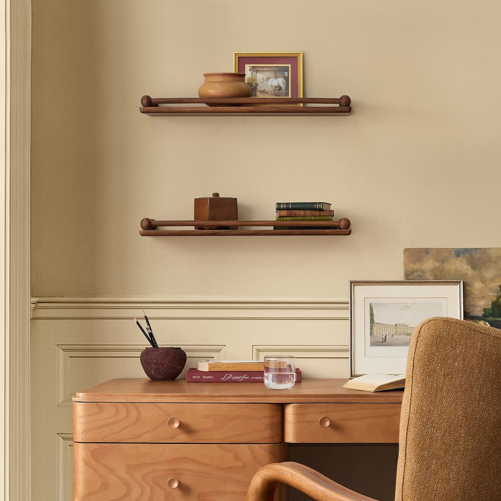 Pierce & Ward Floating Wood Shelf (23") | West Elm (US)