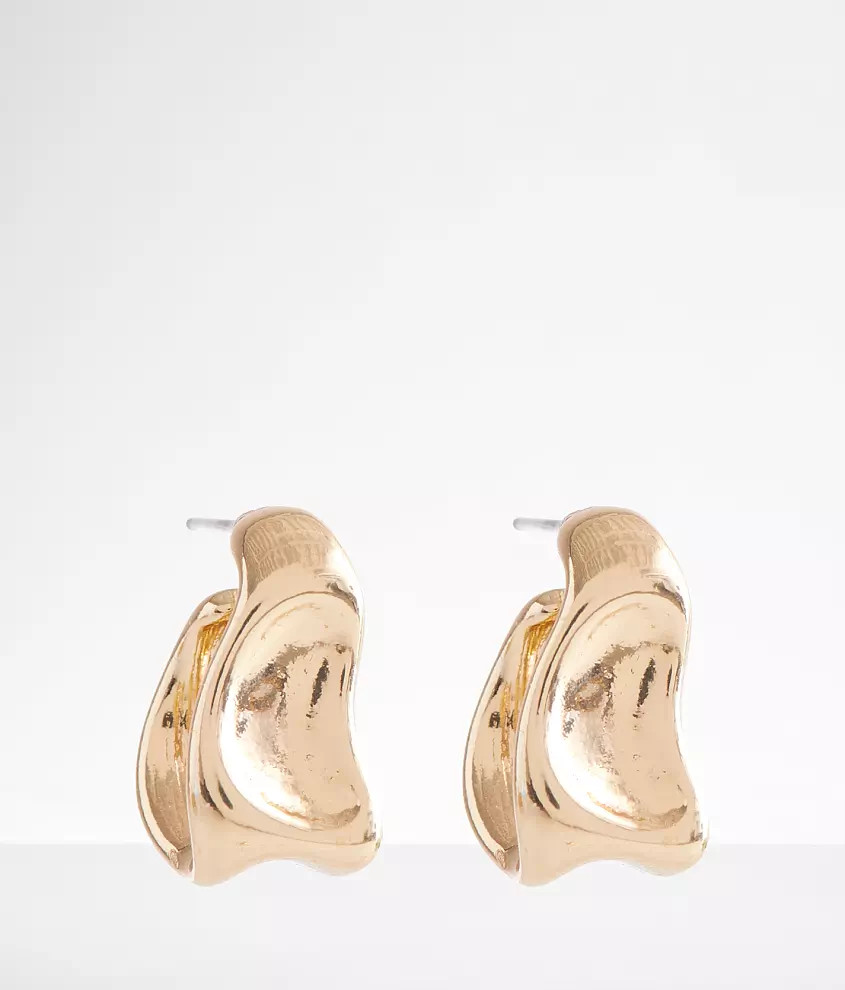 Warped Mini Hoop Earring | Buckle