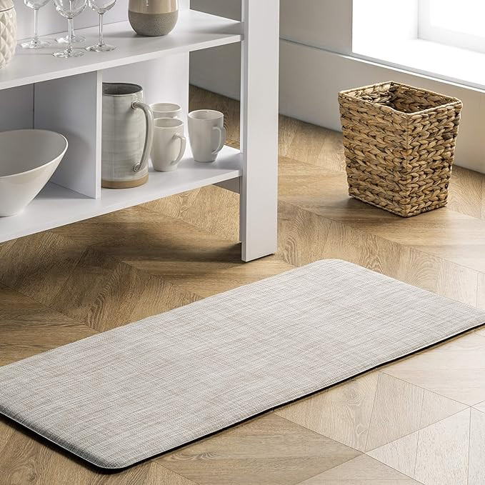 nuLOOM Casual Anti Fatigue Kitchen or Laundry Room Comfort Mat, 2x4, Off-white | Amazon (US)