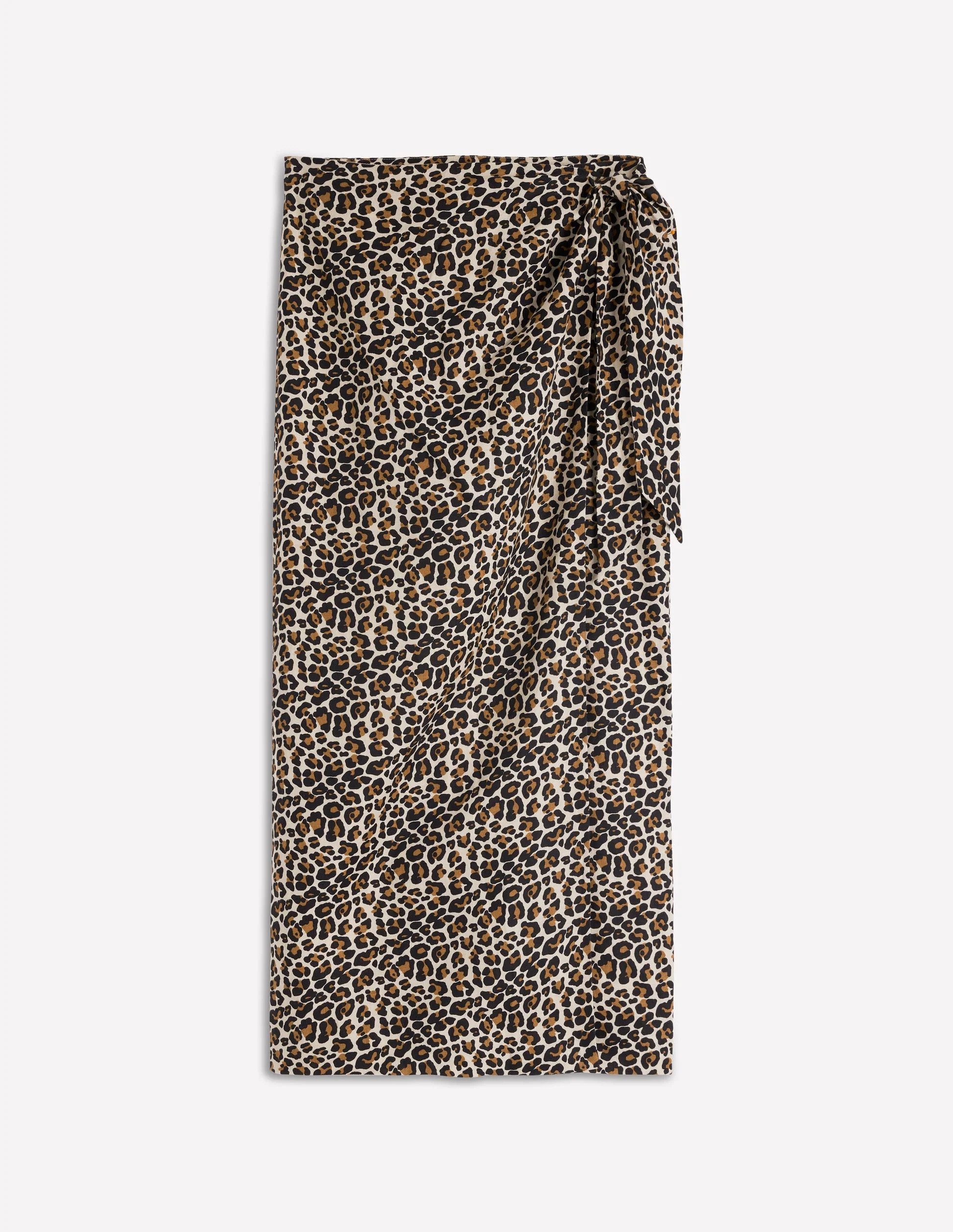 Dimitra Linen Column Skirt-Almond Milk, Cheetah Pop | Boden (US)