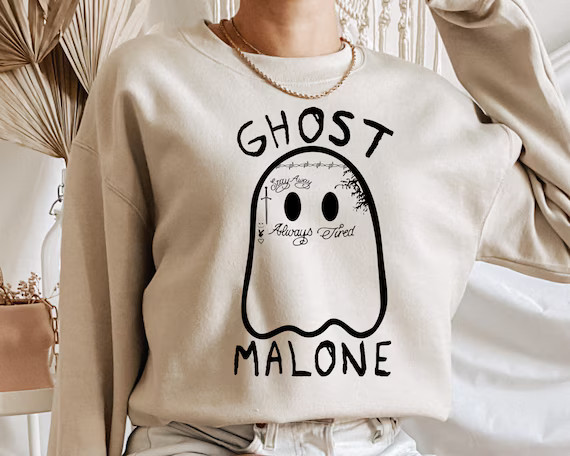 Ghost Malone Shirt Halloween Shirt Halloween Sweatshirt - Etsy | Etsy (US)