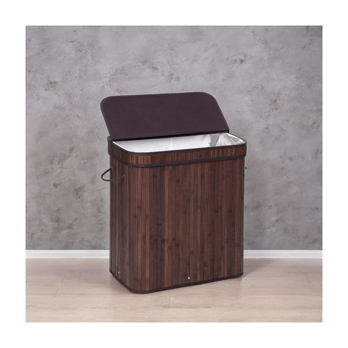 Laundry Basket with Lid Bamboo Laundry Storage, Removable Machine Washable Laundry Hamper with Ha... | Target