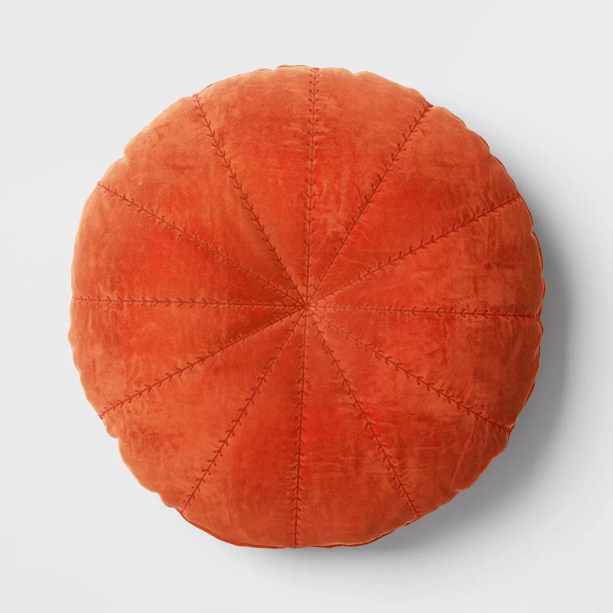 Round Cotton Velvet Quilted Pillow Soft Orange - Threshold™ | Target